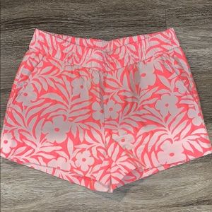 J. Crew coral floral shorts